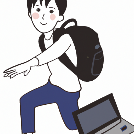תלמיד שמתקשה לשאת מחשב נייד וילקוט בנפרד
